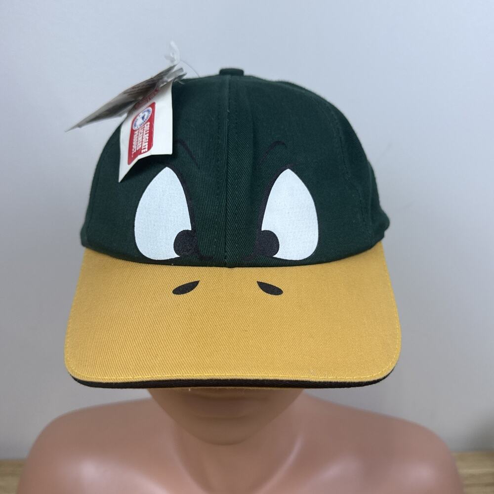 Vtg Embroidered Oregon Ducks Eyes Fear This Green StrapBack One Size NWT